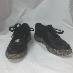 Nike Black with recycled look sole Impact Air Force One low top Size 4.5 Y